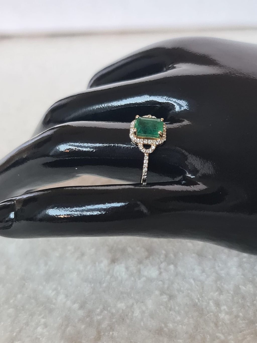 1.39 Ct Octagon Step Cut Natural Emerald 14K Gold
Ring-certified
