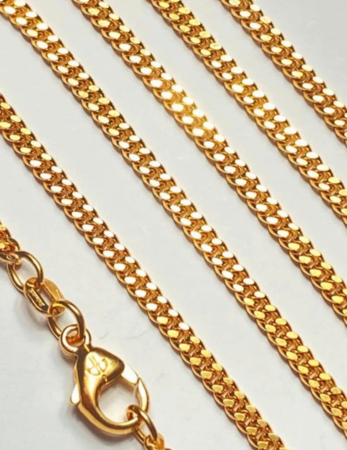 18k Italian gold necklace, gold chain