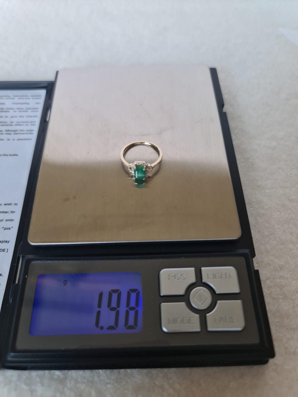1.39 Ct Octagon Step Cut Natural Emerald 14K Gold
Ring-certified