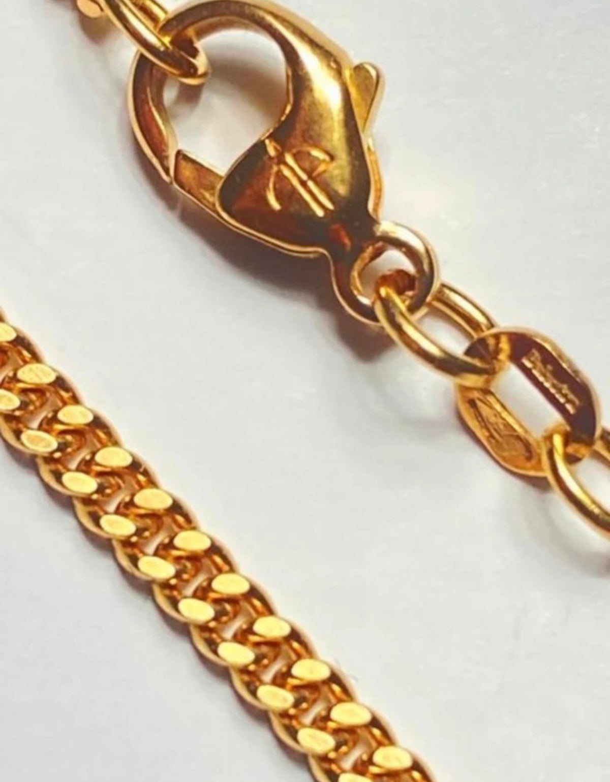18k Italian gold necklace, gold chain