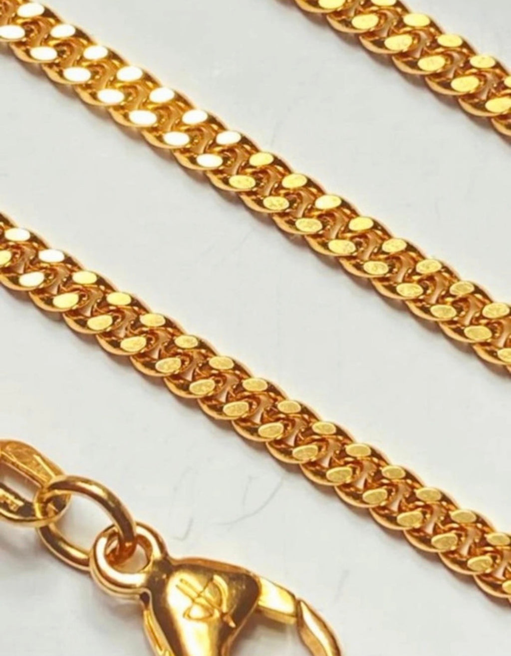 18k Italian gold necklace, gold chain