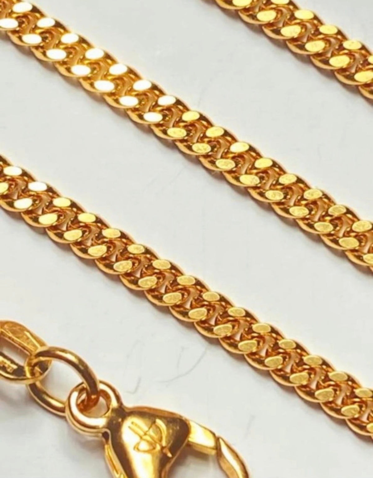18k Italian gold necklace, gold chain