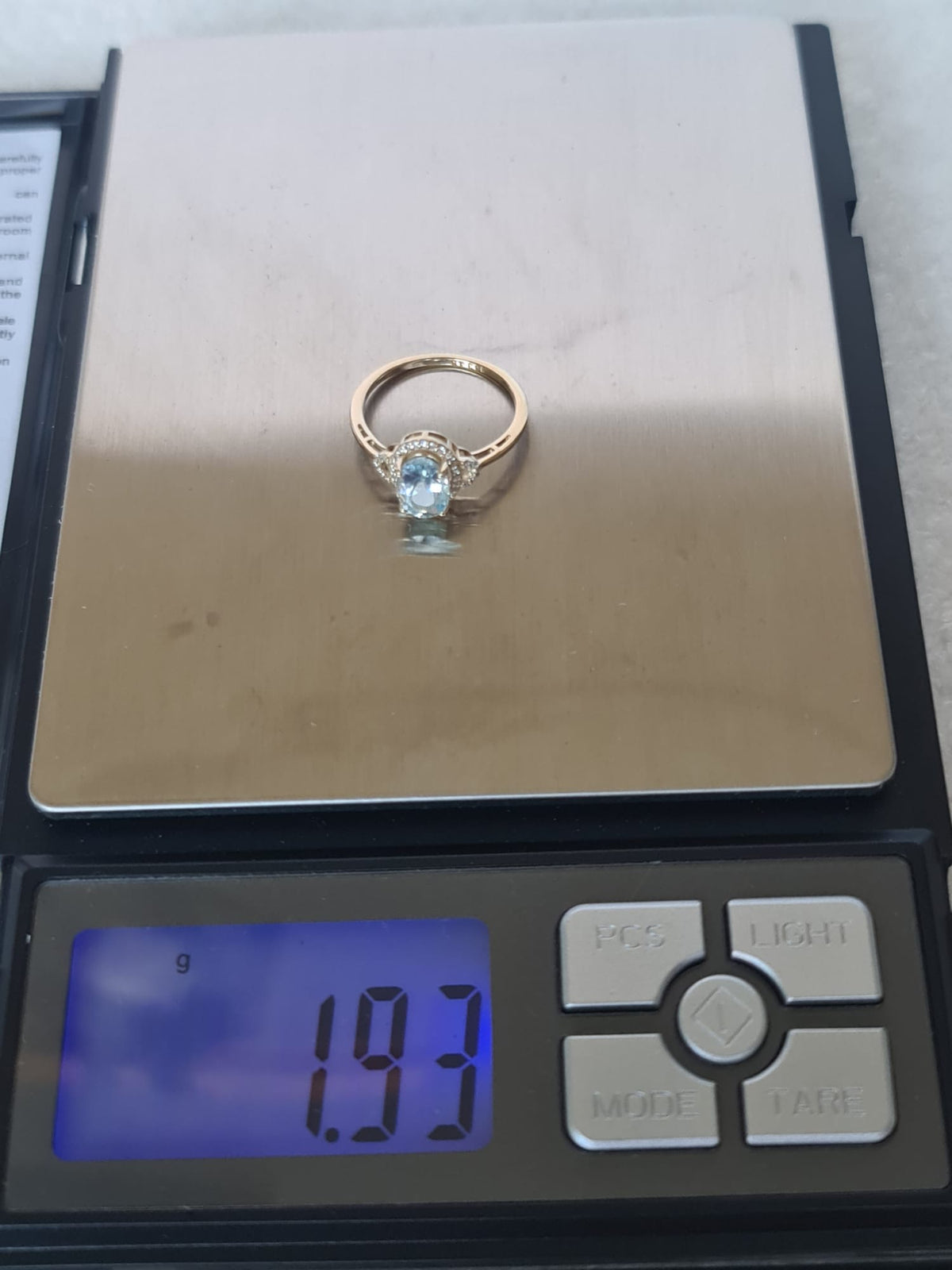 1.49 Ct Oval Mixed Cut
Natural Aquamarine 14K
Gold Ring-certified